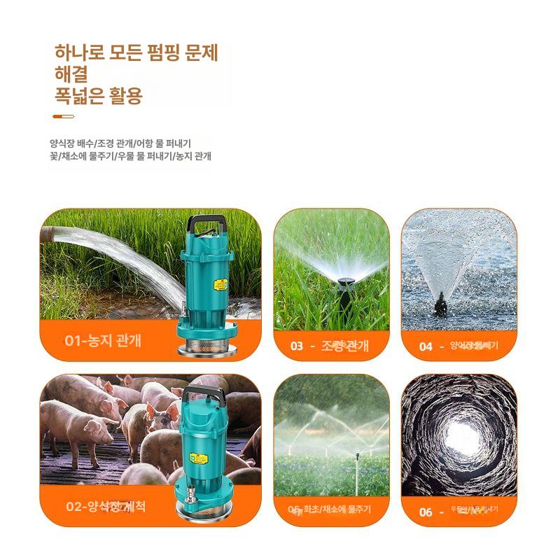 농업 수중펌프 관개 유량 수중모터 우물 워터펌프 자급식 양수기 잠수펌프 양수펌프 - 상세 이미지 3