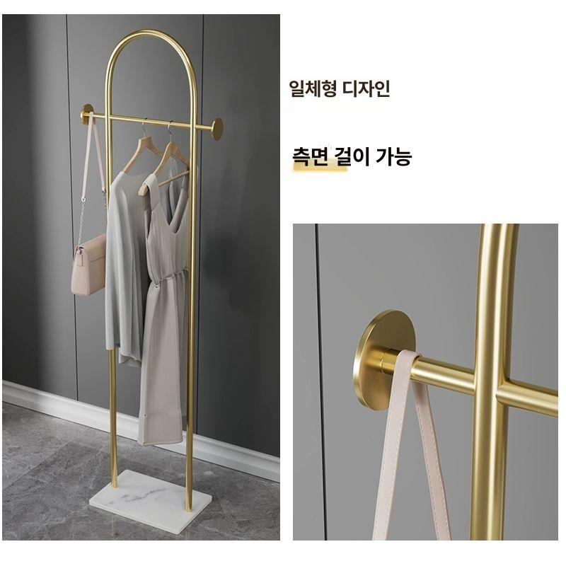 매장 코트랙 럭셔리 옷걸이 북유럽 스탠딩 행거 침실 드레스룸 대리석 인테리어 - 상세 이미지 2