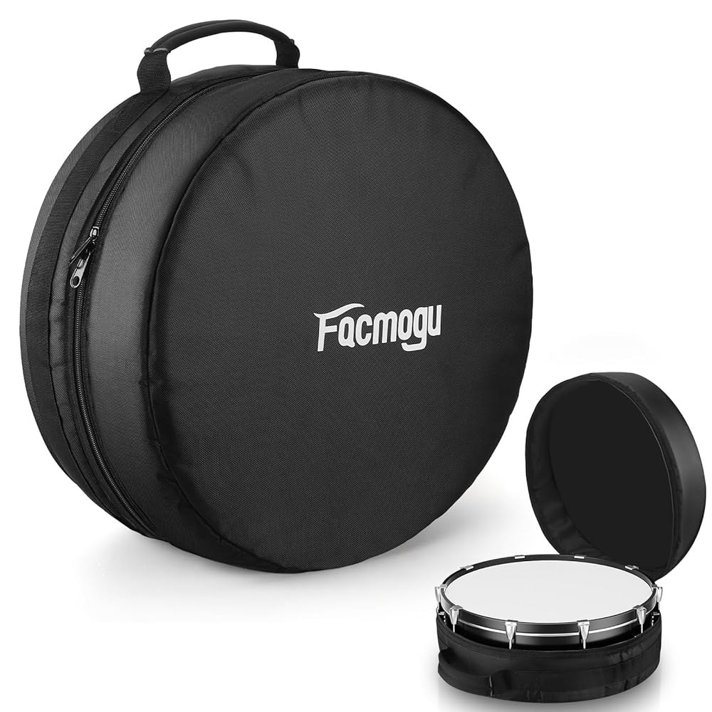 Facmogu 14 x 5.5 / 6.5 스네어 드럼 케이스, 두꺼운 폼 패딩 가방 헤비 듀티 610D 옥스포드, 강화 손잡이, 가벼운 여행용 케이스 헤드 수납 - 심벌 보관용 - 상품 이미지