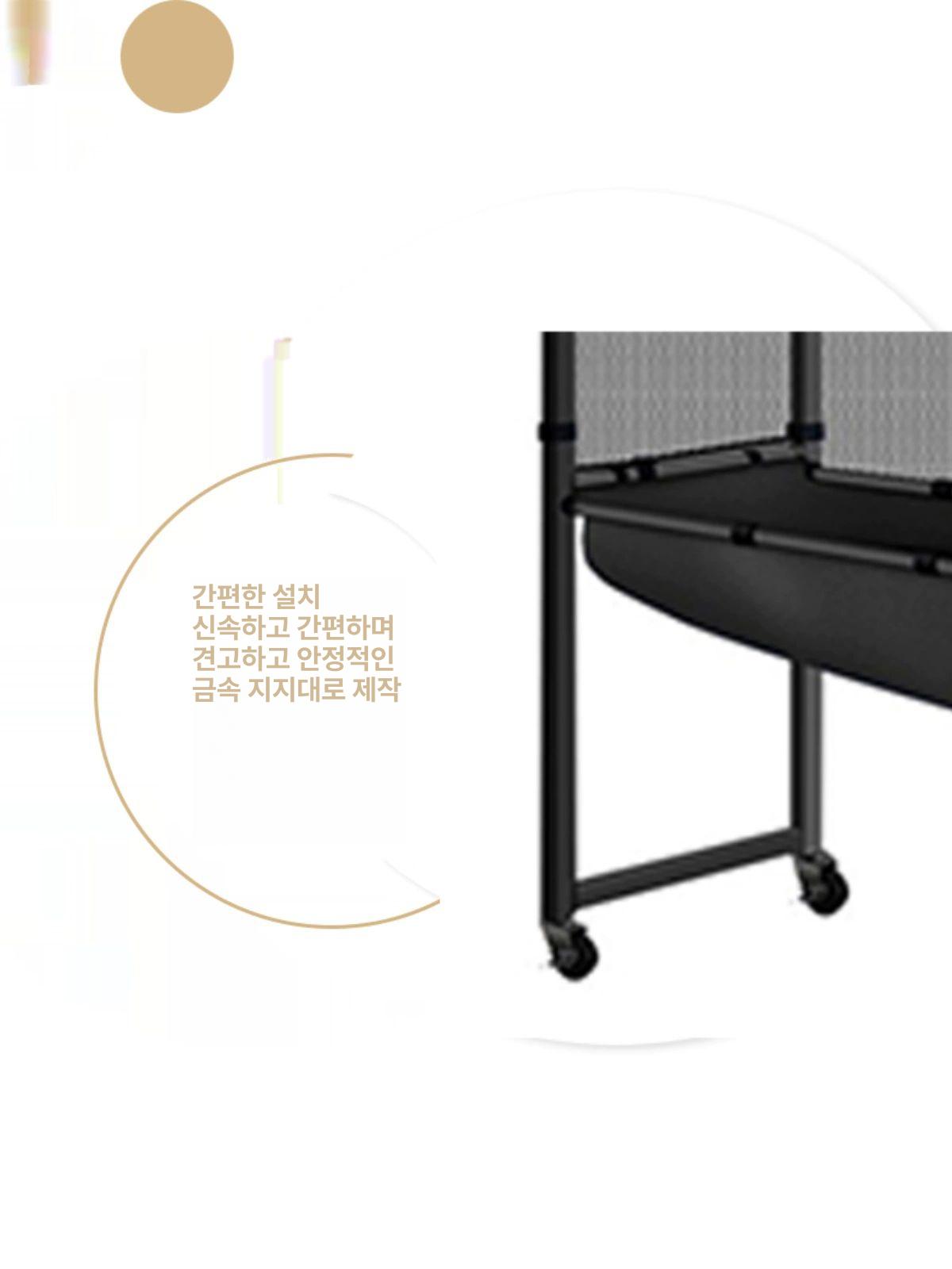 탁구공 수집기 네트 탁구대 휠이 멀티 볼네트 리트리버 보관 볼 그물 탁상용 백 그물망 - 상세 이미지 2