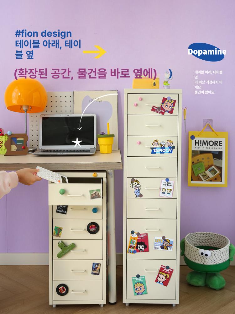 다단 철제서랍장 사무실 가정용 캐비넷 사물함 사무용 수납 높이 양철 다용도 정리함 - 상세 이미지 5