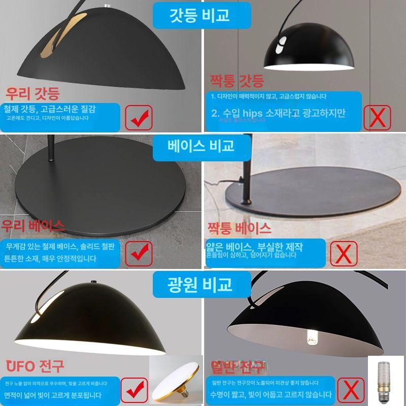 대리석 거실 스탠드 카페 인테리어 침실용 무드등 간접조명 플로어 선반 조명 - 상세 이미지 5