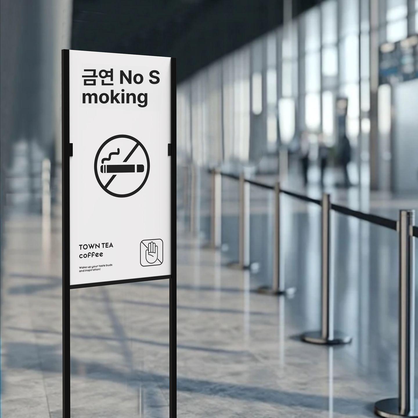 pop스탠드 메뉴판거치대 철제 카페메뉴판 안내 입간판 광고판 포스터스탠드 야외 매장 - 상세 이미지 4
