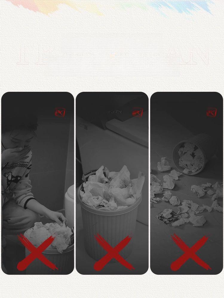방수 생리대수거함 무지 휴지통 인테리어 자동밀봉쓰레기통 여성용품수거함 자동개폐 - 상세 이미지 4