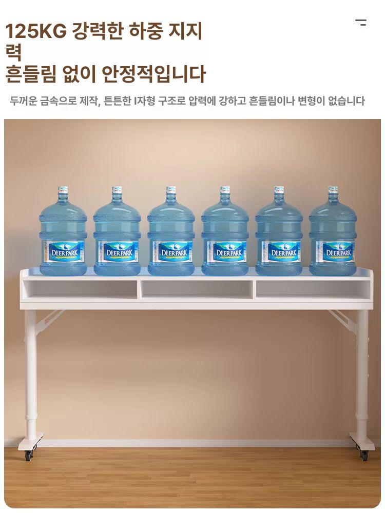 거실 침대용 티테이블 간이 협탁 베드테이블 높이조절테이블 쇼파테이블 바퀴달린 - 상세 이미지 3