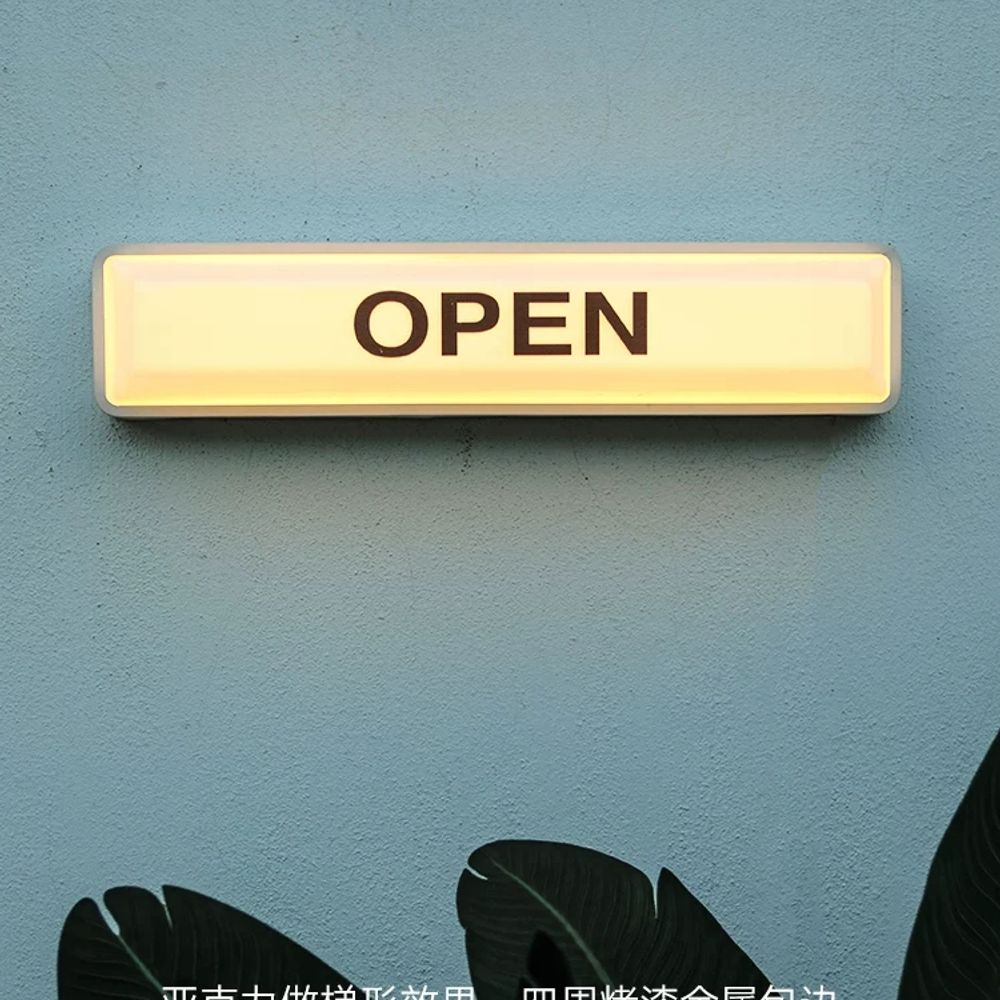 감성 조명 오픈등 open 복도등 USB 네온사인 화이트 장식 라이트 LED 무드등 - 상세 이미지 3