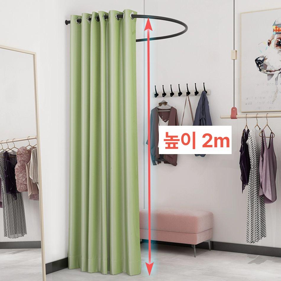 옷가게 칸막이 간이 1인 암막 원단 탈의실 프레임 커튼 맞춤 - 상세 이미지 4