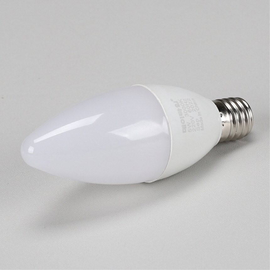 LED 촛대구 불투명 5W E17 전구색 3000K 촛불 꼬마 전구 램프 데이타임 - 상세 이미지 3