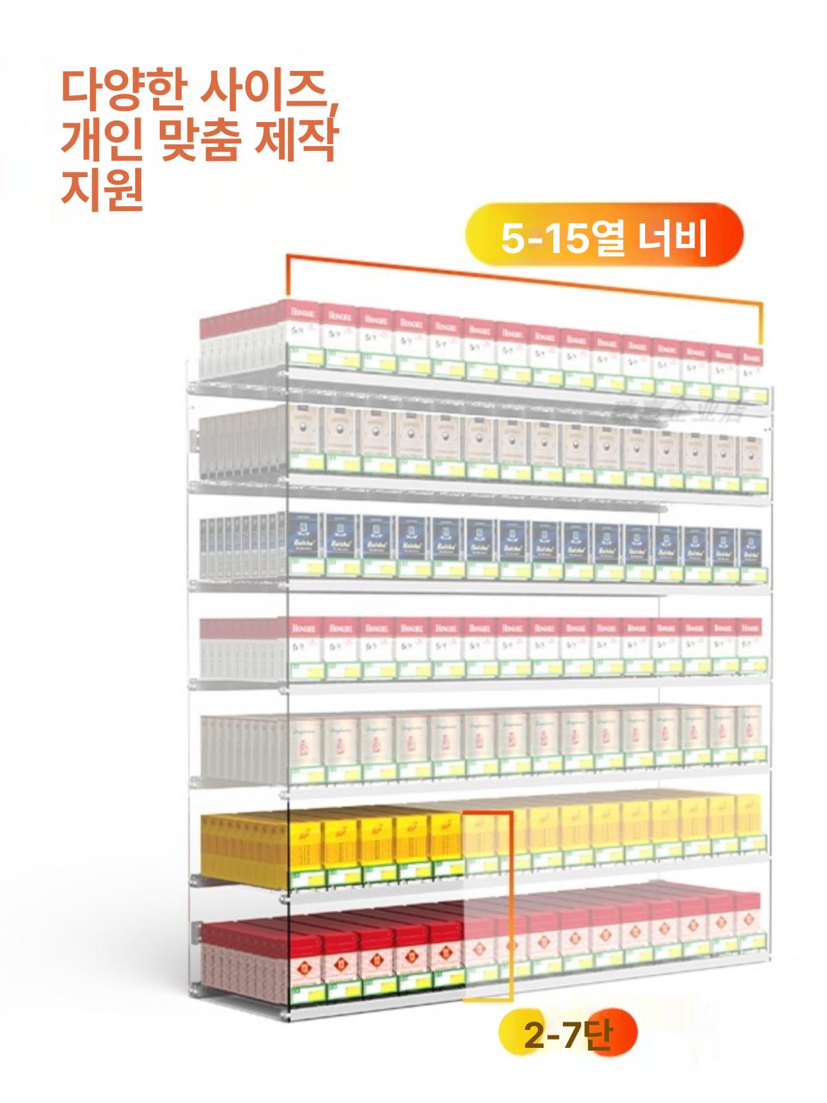 매대 매장진열대 스탠드 쇼케이스 약국 랙 계단식 문구점 수납 아크릴전시대 계단형 - 상세 이미지 4