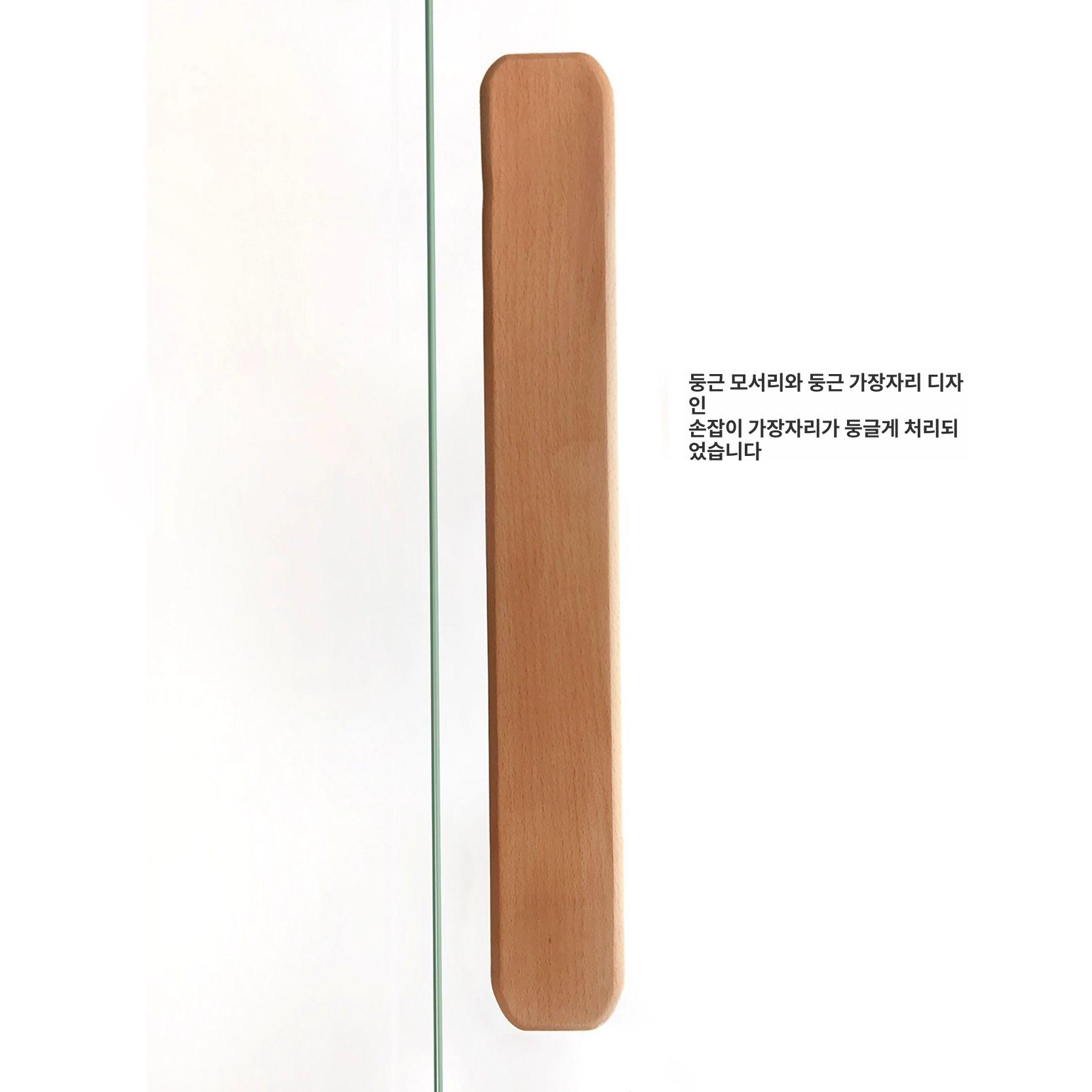 나무 손잡이 슬라이딩 욕실 문짝 원형 주방 핸들 옷장 당김 라운드 호환 당겨 실내 - 상세 이미지 2
