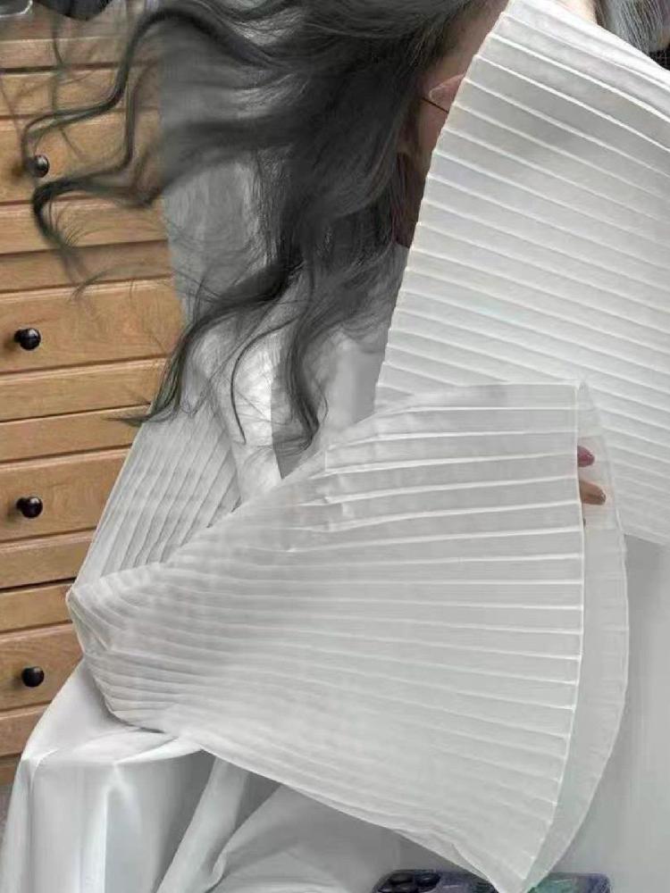 팔있는 커트보 맞춤제작 헤어샵 숄 롱 방수 소매있는 컷트 고급 살롱 소매 다용도 염색보 - 상세 이미지 3