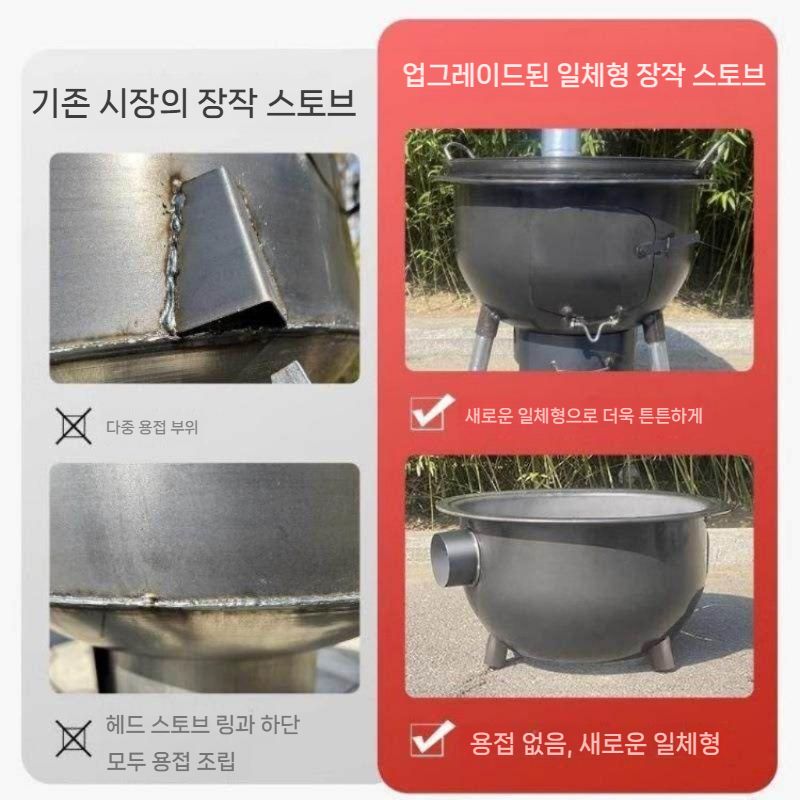 난로 드럼통화덕 숯불 캠핑 화목난로 화덕 바베큐 화로 농촌 불멍 화덕난로 아궁이 화목 - 상세 이미지 5