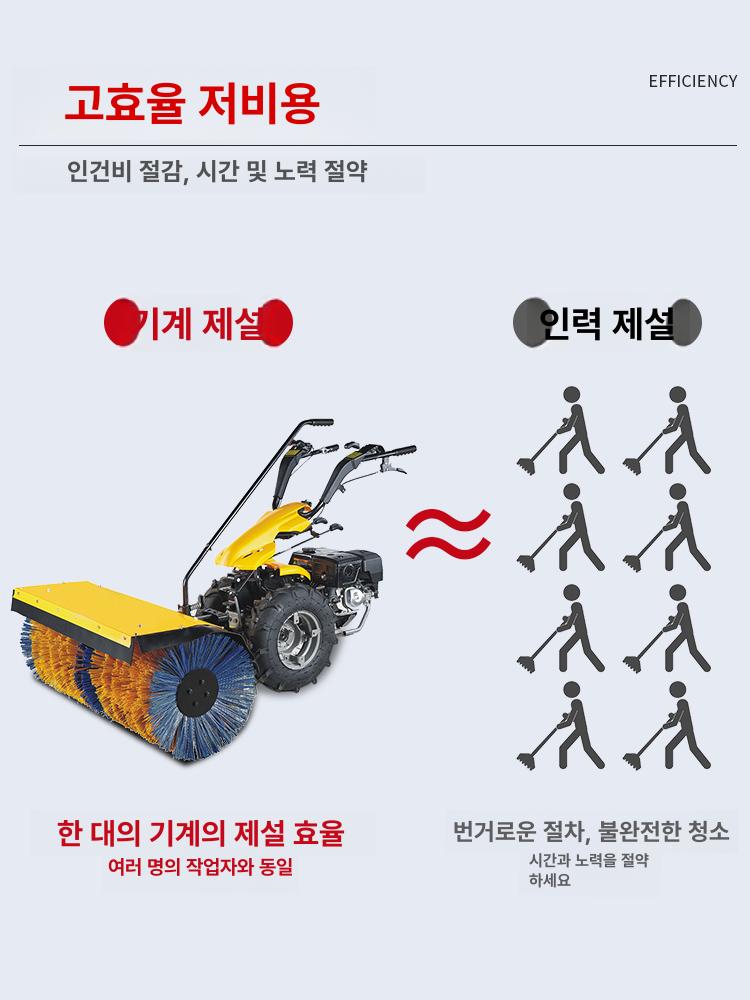 제설기 가솔린 엔진 송풍기 눈 치우는 기계 집진 청소 장비 무선 브로워 - 상세 이미지 5