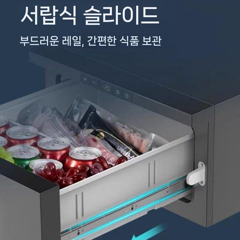 차량용 캠핑카냉장고 서랍식 캠핑용 화물차 매립형 미니 냉동고 음료 쿨박스 압축기 캠핑카 - 상세 이미지 5