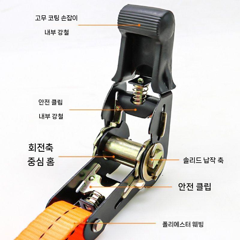 바인딩 밧줄 탄성 고정벨트 코드 타프 자동차 고정로프 번지 다용도 캠핑 패스너에 벨트 - 상세 이미지 5