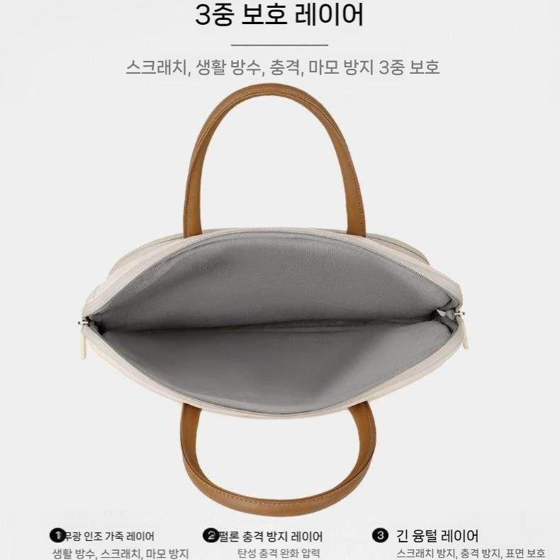 학생용 파우치 누빔 대학생 수납 데일리 키링 약 패브릭 직장인 생리대 패딩 가방 크로스백 - 상세 이미지 3