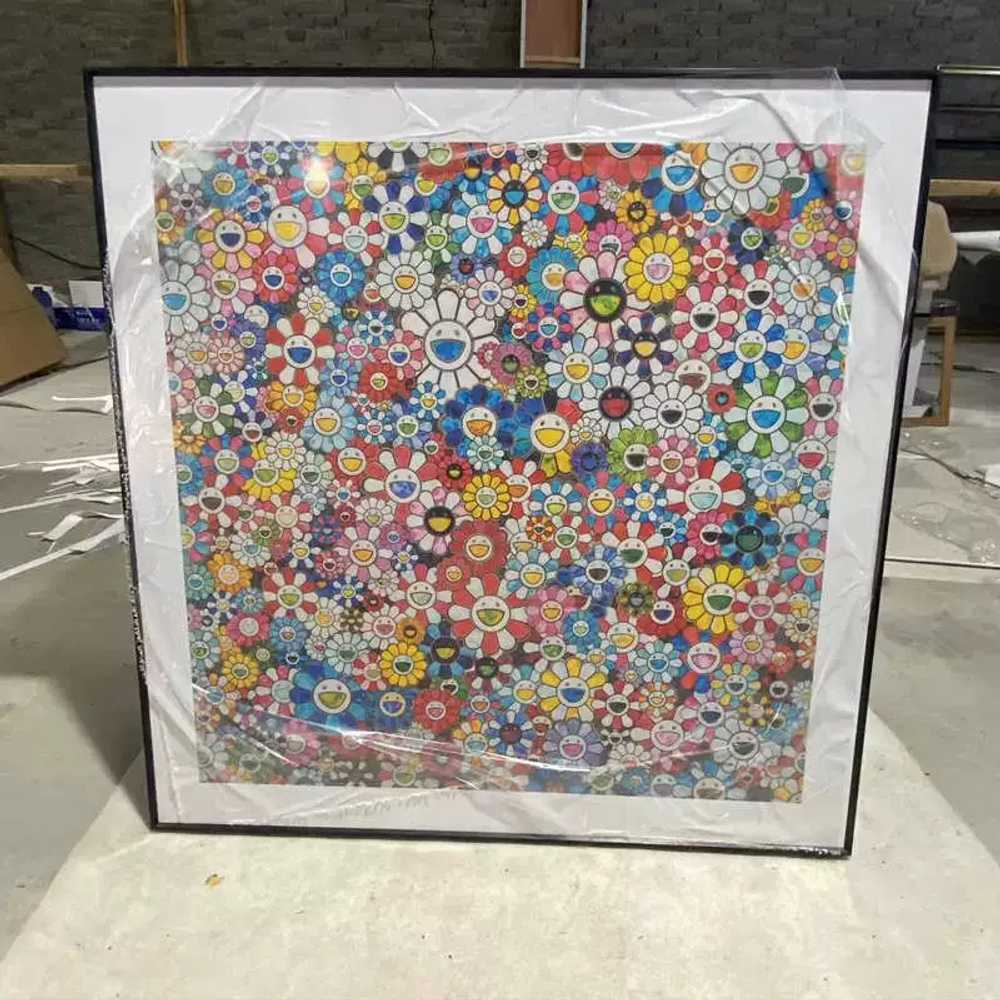 팝아트 80x80cm 현관 모던 인테리어 포스터 카페 캔버스액자 무라카미다카시 이미지 6