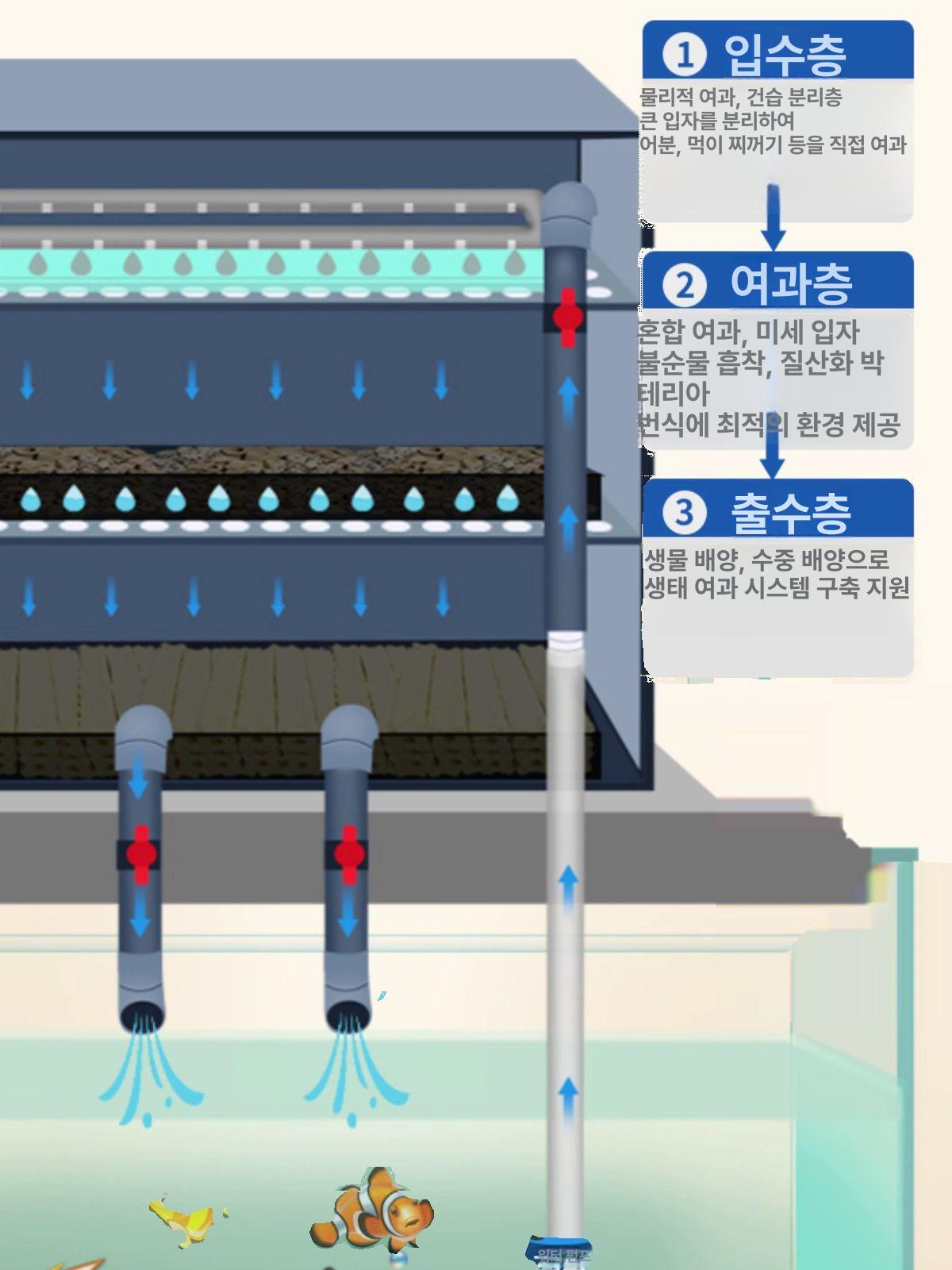 수족관여과기 양어장 이물질 제거 풀세트 수조 외부 해수 정화 외부여과기 거북이 수족관 - 상세 이미지 5