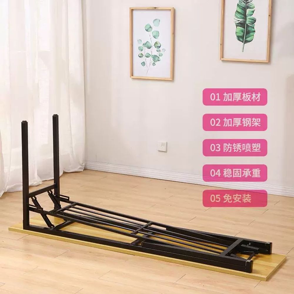 이동식 테이블 간이 다용도 폴딩 사이드 침실 화이트 책상 원목 컴팩트 이미지 6