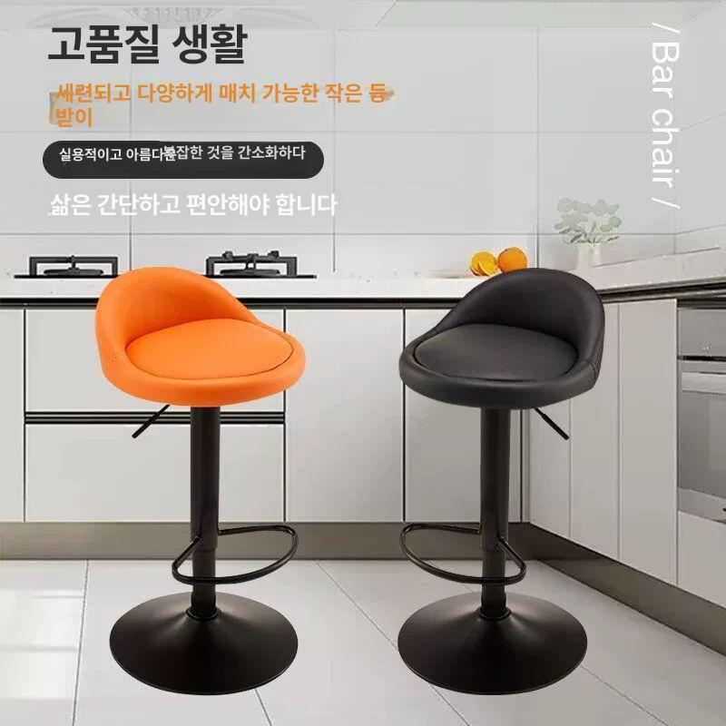 리프팅 카페의자 식탁 높이 모던 북유럽 하이 빈티지 고급 가정용 스탠드바 바텐체어 - 상세 이미지 3