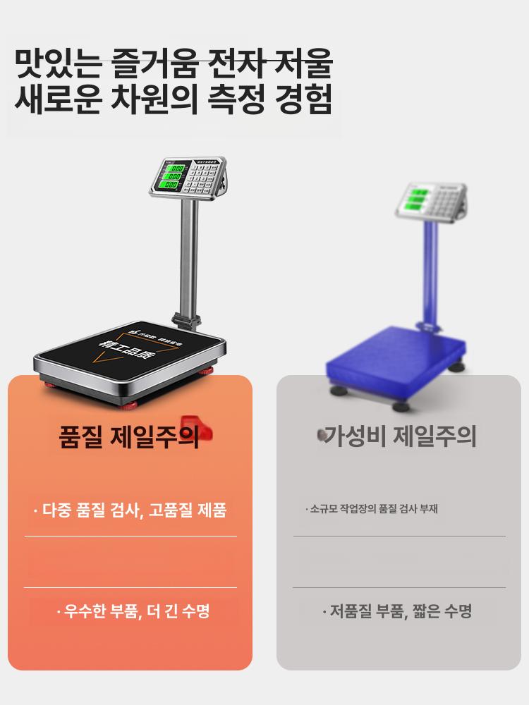정육점 대형 전자저울 축산 무게측정기 산업용 계근대 디지털 정밀 계량저울 - 상세 이미지 5