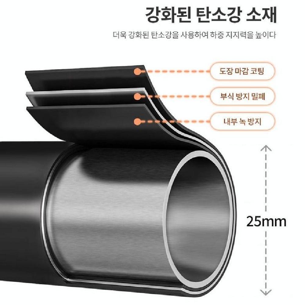 스탠드 옷걸이 행거 1단 2단 120cm 튼튼한 철제 선반 고정형 이동형 이미지 6
