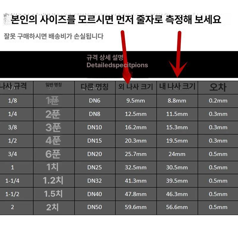미세 벨브 정유량 스틸 조절 조절기 암나사 유량 릴리프 유량조절 튜브 배관 니들형 확산기 - 상세 이미지 4