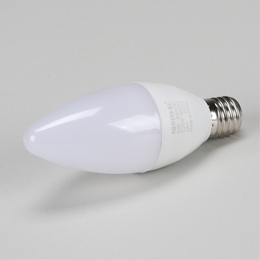 LED 촛대구 불투명 5W E17 주광색 6500K 촛불 꼬마 전구 램프 데이타임 - 상세 이미지 3