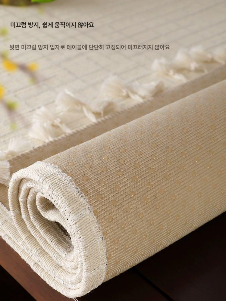 린넨 거실장덮개 캐비닛 서랍장 패브릭 커버 매트 리넨 인테리어 심플 티비장 방지 보 - 상세 이미지 3