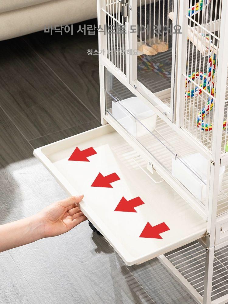 이동식 새장 나무 조류 아크릴 닭장 프레임 야외 표준 날림장 키우기 선반 앵무새집 - 상세 이미지 5