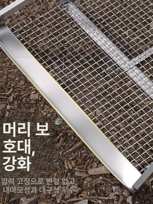 자갈체망 채반 농작업 원예 채 삼태기 분리기 자갈 스테인레스 구멍 돌고르는삽 모래채반 - 상세 이미지 2