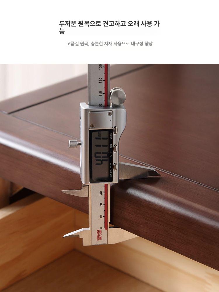 빈티지 원목 협탁 나무 사이드 테이블 침실 소품 수납 이동식 스툴 - 상세 이미지 3