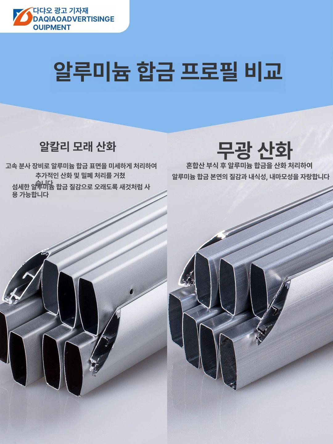 알루미늄 입간판 야외 식당 홍보 단면 프레임 광고판 미용실 백판 디스플레이 업소용 - 상세 이미지 3