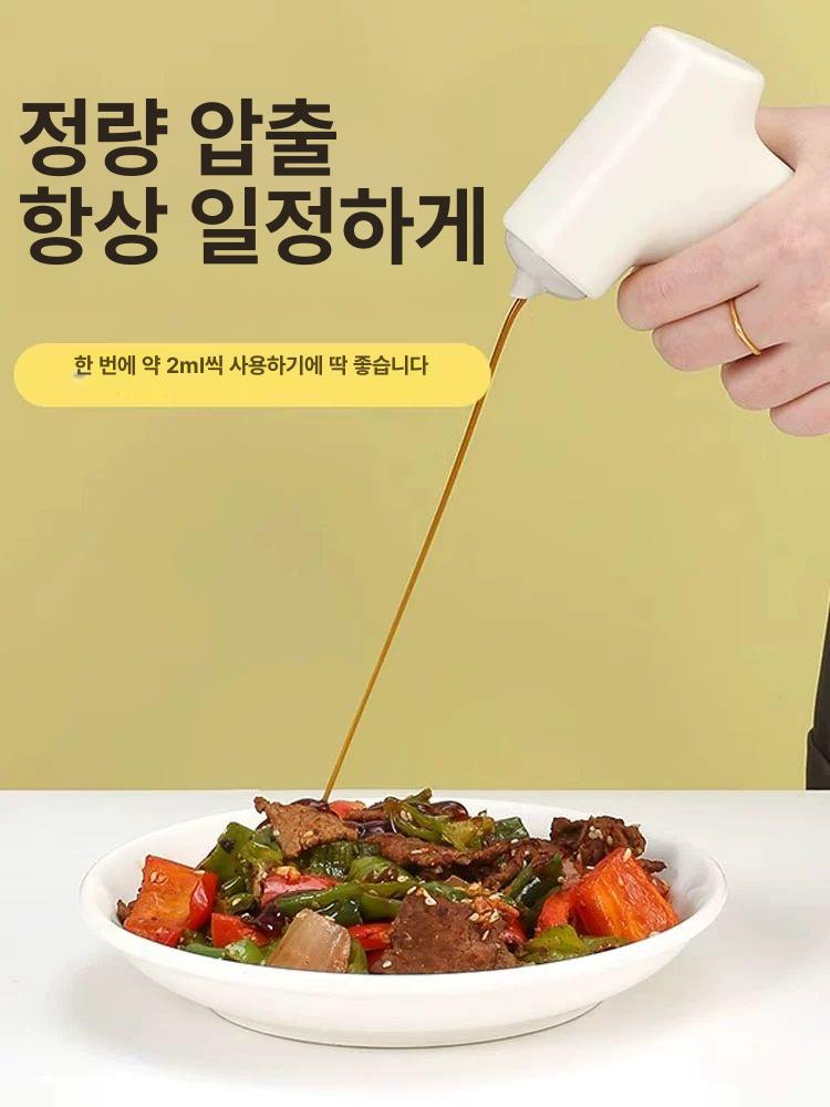 가정용 오일병 소스펌프 주방 펌핑 디스펜서 분무기 양념통 압출기 용기 정량 다용도 - 상세 이미지 3