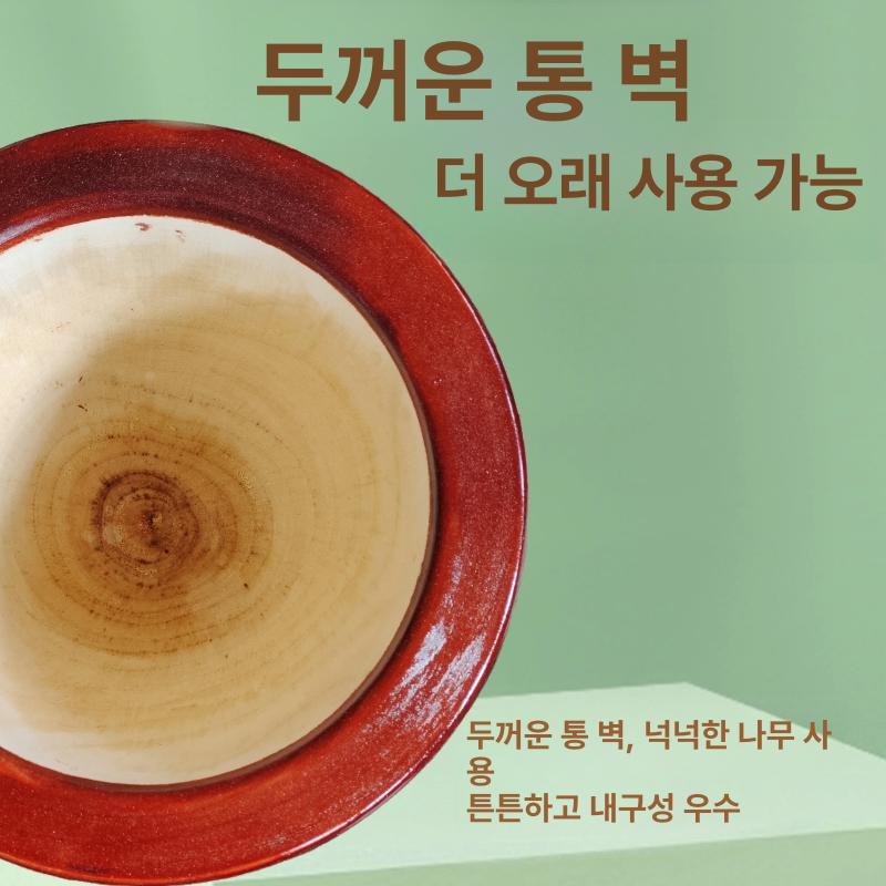 방망이 태국절구 막대기 절구통 다지기 동남아음식 파파야 쏨땀절구그릇 깊이 분쇄 - 상세 이미지 2