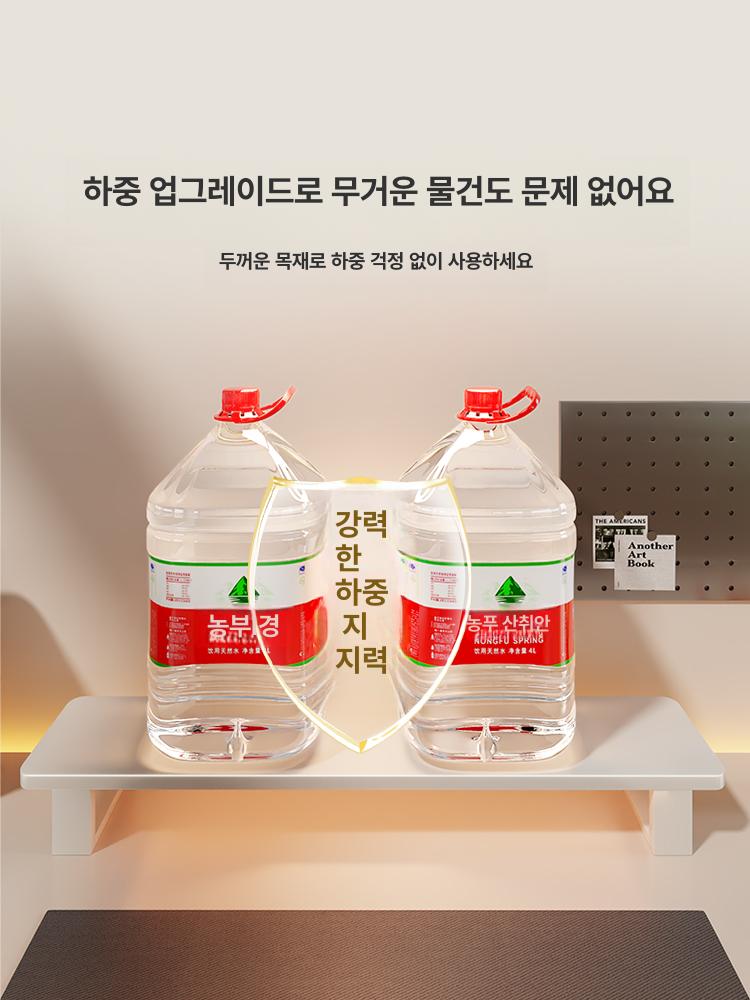 원목 모니터거치대 월넛 우드 받침 데스크테리어 정리 모니터선반 높은 책상 거치대 - 상세 이미지 5