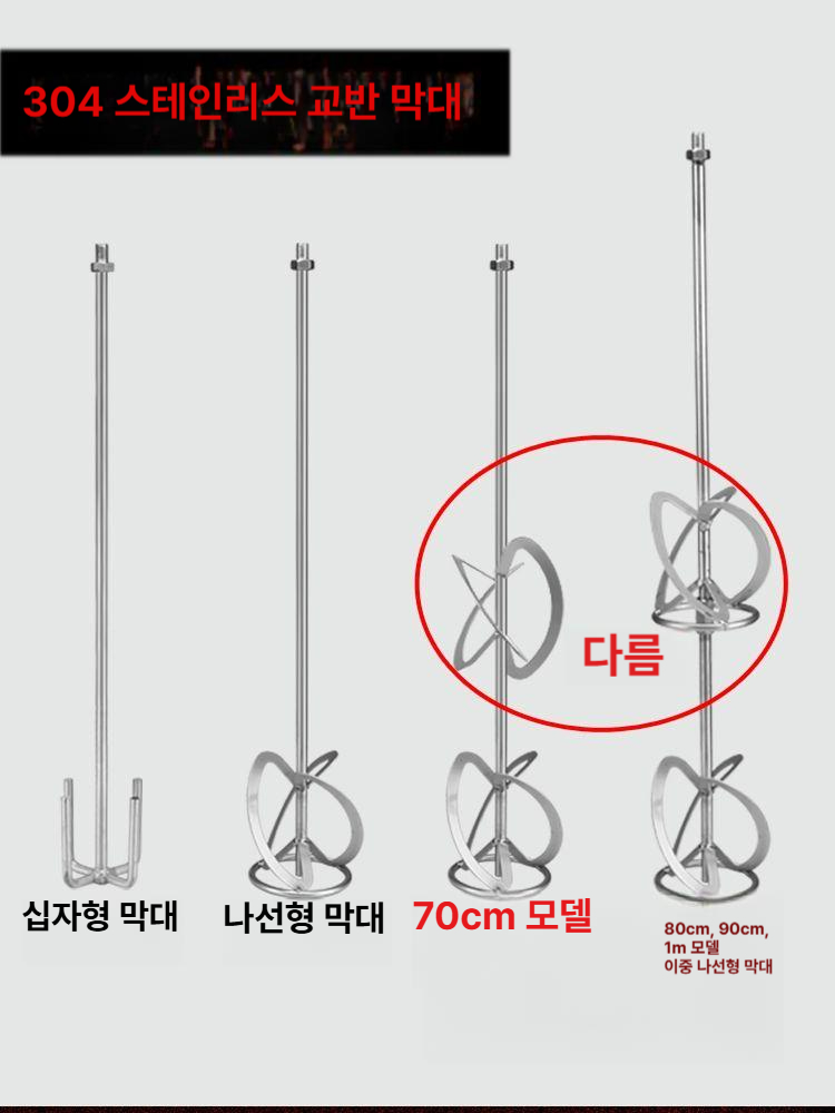 교반기 날 산업용 믹싱 날개 드릴 교반기날개 나사봉 교체 식품용 용품 시멘트 믹서 헤드 - 상세 이미지 3