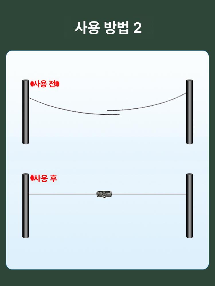 와이어 텐셔너 클립 조이기 케이블 그립 장력 고정 조임 풀러 타이트너 로프클램프 - 상세 이미지 3