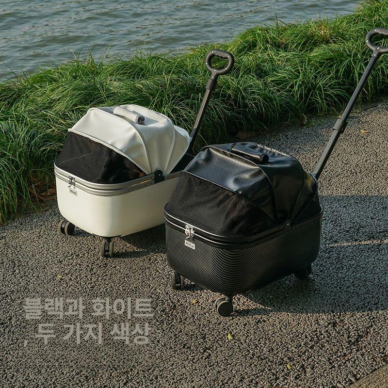 고양이 강아지캐리어 외출 반려동물 산책 이동가방 반려견 반려묘 여행용 투명캐리어 - 상세 이미지 5