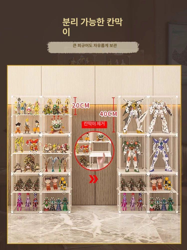 아크릴케이스 전시장 건담 피규어케이스 조명 쇼케이스 디스플레이 박스 보관 선반 이미지 6
