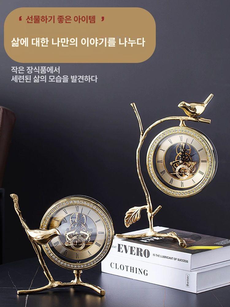 패션 시계 탁상시계 레트로 디지털클럭 안방 주방 고급 장식용 - 상세 이미지 4