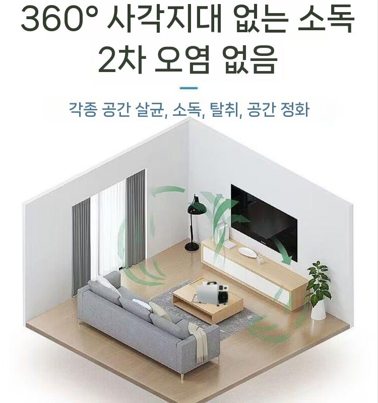 가정용 소독기 오존 탈취 타이머 정화 공기정화기 살균 냄새 오존발생기 탈취기 실내 오존기 - 상세 이미지 4