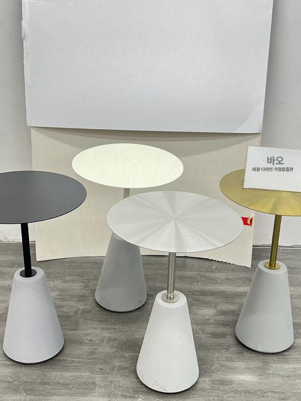 스텐 원형테이블 복고풍 탁자 직경 원탁 모던 지름 인테리어 업소용 다이닝 카페용 - 상세 이미지 4