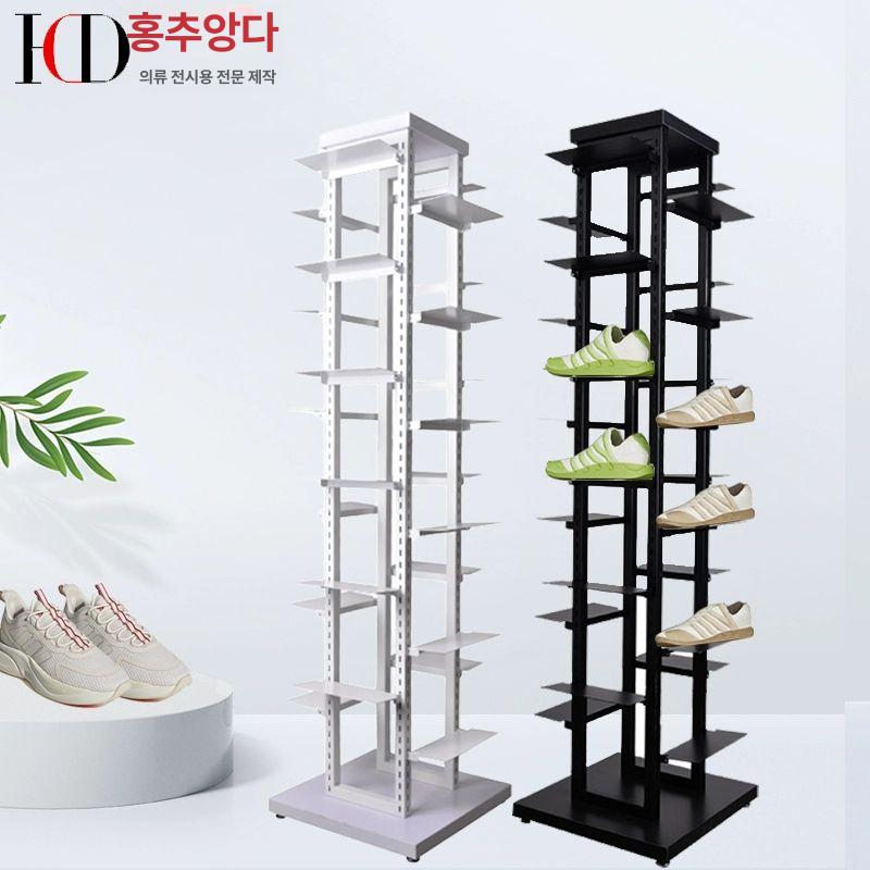 판매대 회전진열대 스탠드 상품 정리 쇼핑몰 원형 선반 신발장 회전수납장 스타일 - 상세 이미지 2