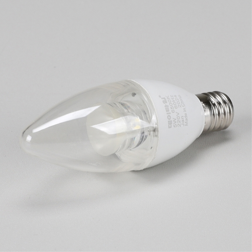 LED 촛대구 투명 5W E17 주광색 6500K 촛불 꼬마 전구 램프 데이타임 - 상세 이미지 3