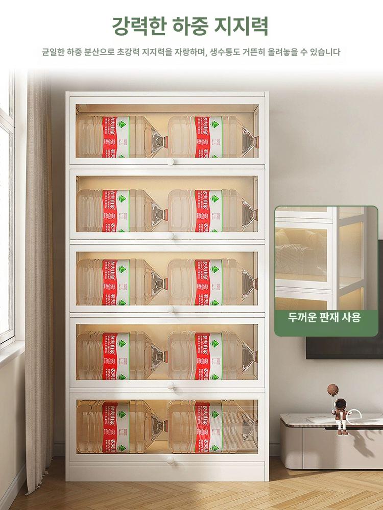진열장 쇼케이스 카페 투명 진열장 캐비닛 장식장 4단ㅣ60cm - 상세 이미지 4