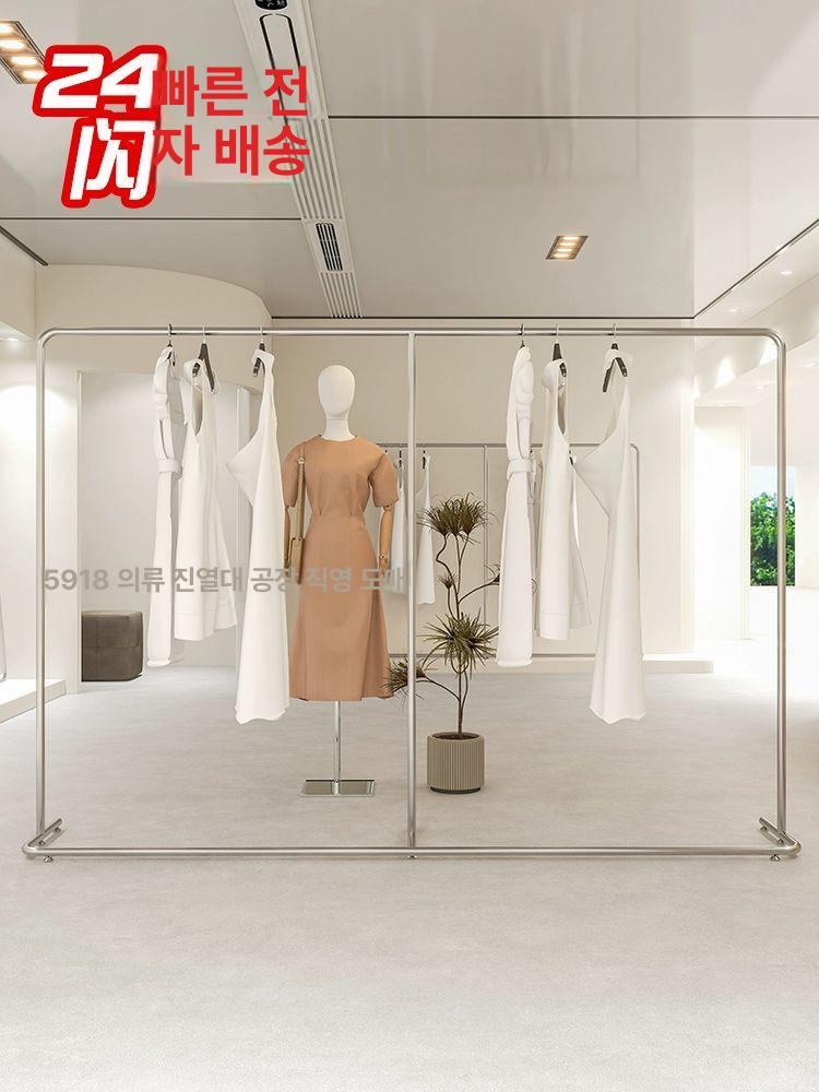 옷가게 매장용행거 옷걸이행거 튼튼한 디스플레이 파이프 스탠드행거 정리 의류창고 - 상세 이미지 2