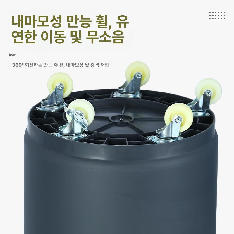 대형 짬통 업소용 수거함 폐기물 음식물쓰레기통 잔반수거통 음식물수거통 페달 뚜껑 - 상세 이미지 4