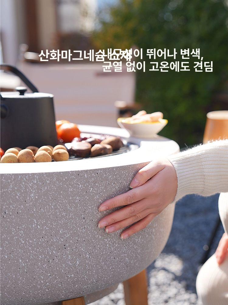 고기돌판 돌화로 숯불 펜션 고기 화로대 삼겹살불판 바베큐 그릴 화로 업소용 스토브 사각 - 상세 이미지 3