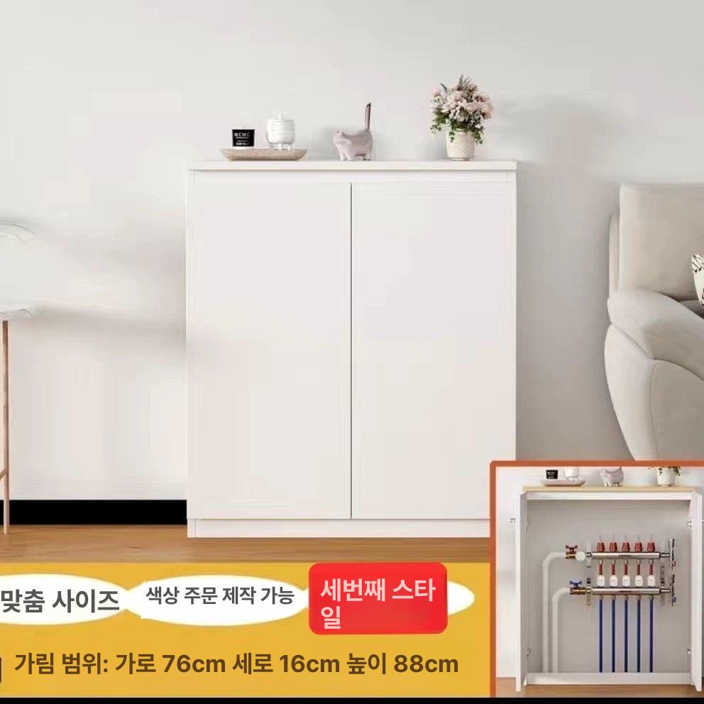 화이트 보일러분배기덮개 벽 배관 가리개 가림막 커버 난방 박스 욕실 수도관 카바 - 상세 이미지 3